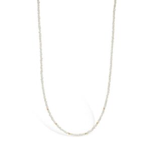 Blossom Copenhagen sten halskæde forgyldt kæde m. ferskvandsperler 42+3cm