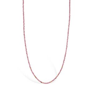 Blossom Copenhagen sten halskæde forgyldt kæde m. pink turmalin 42+3cm