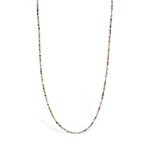 Blossom Copenhagen sten halskæde forgyldt kæde m. turmalin mix 42+3cm