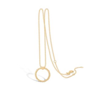 Blossom Copenhagen vedhæng forgyldt cirkel m. hjerte + 45 cm kæde