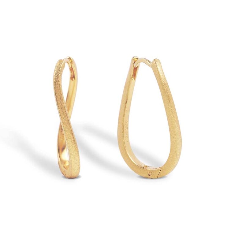 Blossom Swing øreringe forgyldt -mat 15x24mm