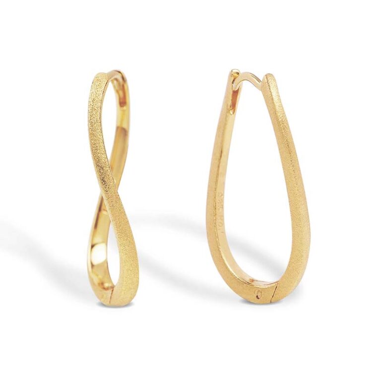 Blossom Swing øreringe forgyldt -mat 15x29mm