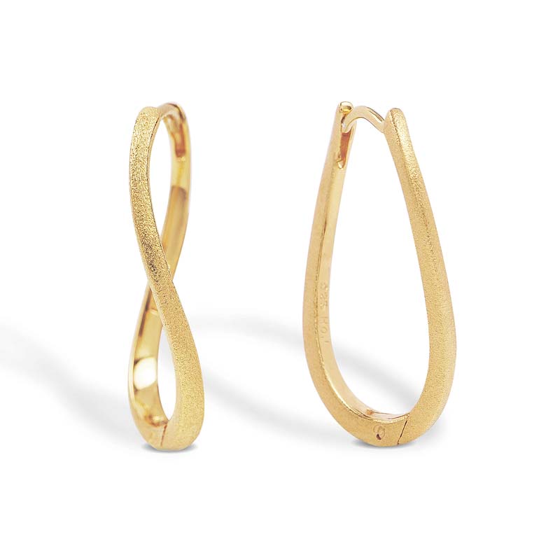 Blossom Swing øreringe forgyldt -mat 15x29mm