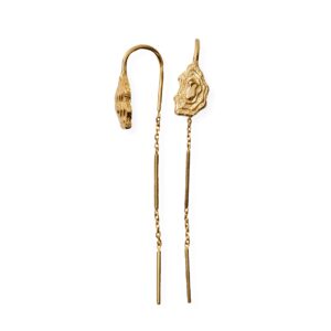 Blurry Layers hængeøreringe - forgyldt