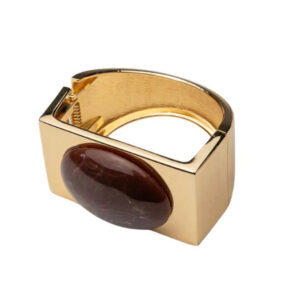 Bon Oval armbånd - guldfarvet