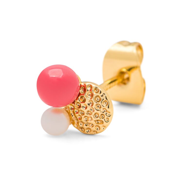 Bouquet Plate ørestik - forgyldt