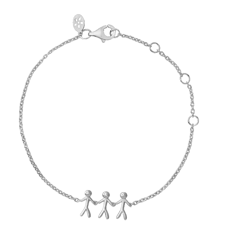 ByBiehl Family together 3 armbånd i sølv