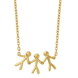 ByBiehl Family together 3 halskæde i forgyldt
