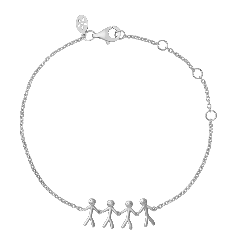 ByBiehl Family together 4 armbånd i sølv