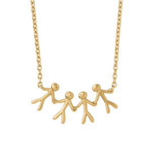 ByBiehl Family together 4 halskæde i forgyldt