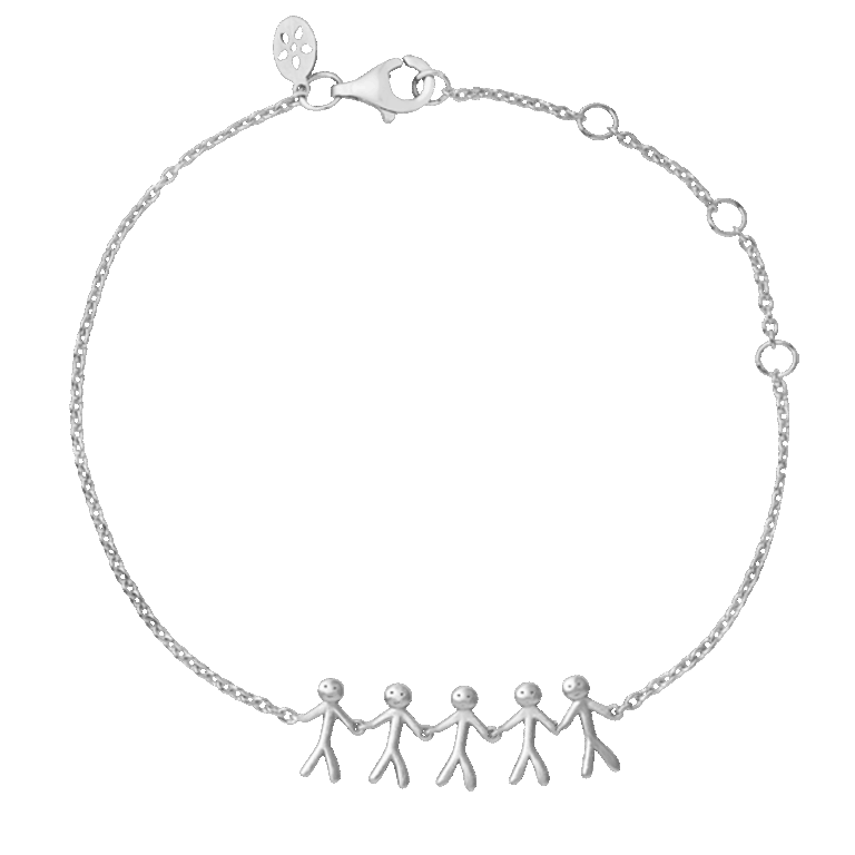 ByBiehl Family together 5 armbånd i sølv