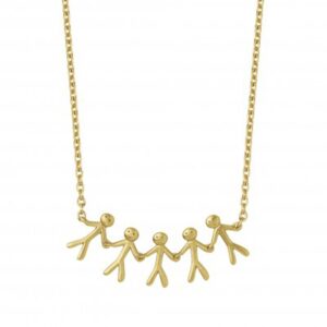 ByBiehl Family together 5 halskæde i forgyldt