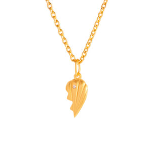 ByBiehl Just Love halvt vedhæng i forgyldt - Højre