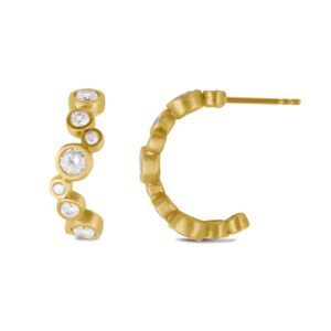 ByBiehl Stardust øreringe i forgyldt med zirkonia