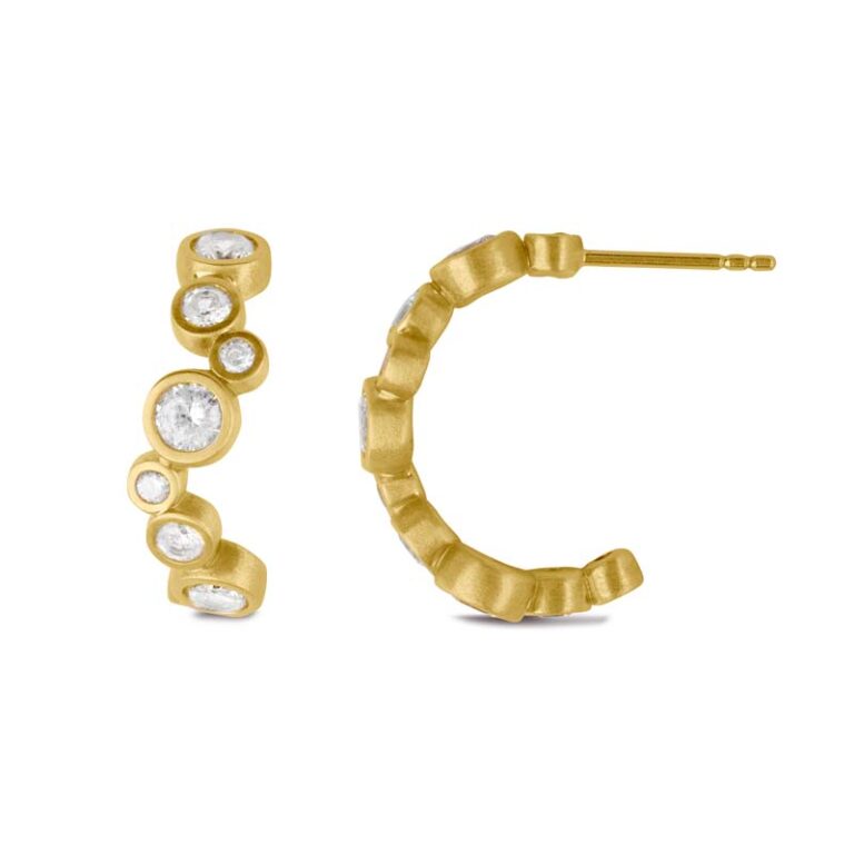 ByBiehl Stardust øreringe i forgyldt med zirkonia