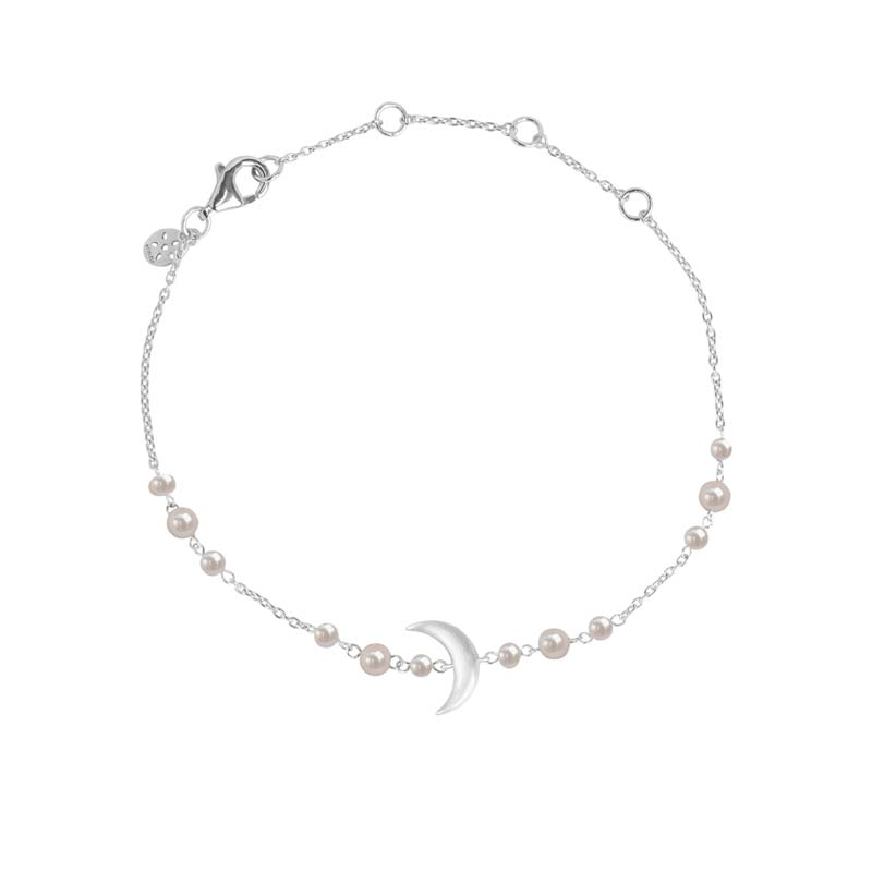ByBiehl Summer Moon armbånd i sølv med perle