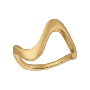 ByBiehl Wave Ring i forgyldt, stor