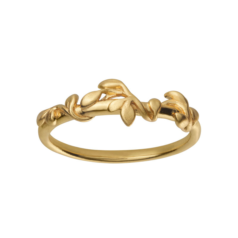 Bybiehl Jungle Ivy ring i forgyldt