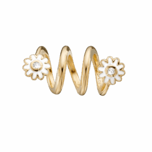 Christina Charm til læderarmbånd Dancing Marguerites i forgyldt