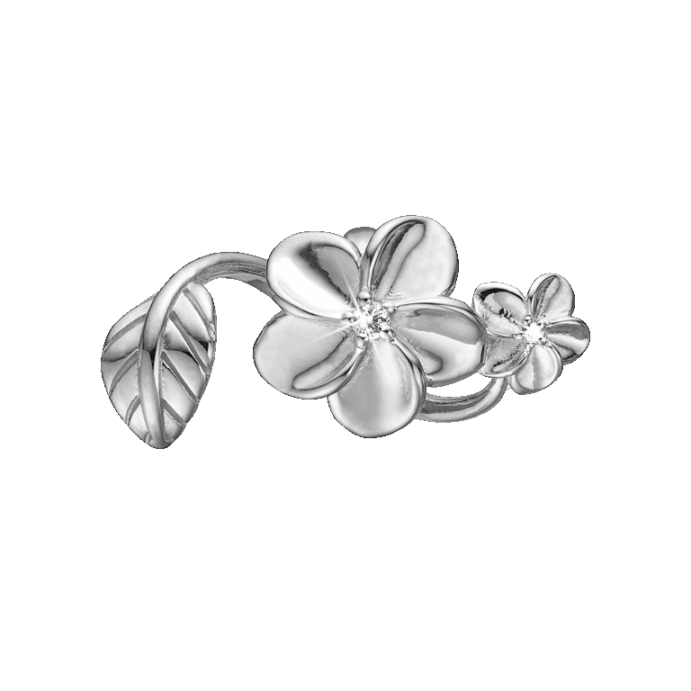 Christina Charm til læderarmbånd Flower Bouquet i sølv