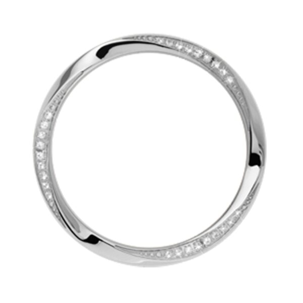 Christina Collect Topring 36 mm Wawe i stål med 27 hvide safirer