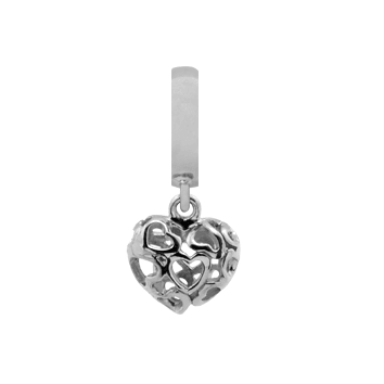 Christina Collect sølv charms - Heart Beat Love