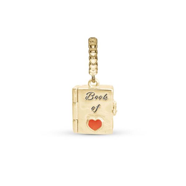 Christina Jewelry Book of Love Bog forgyldt charm til sølvarmbånd på 4 mm