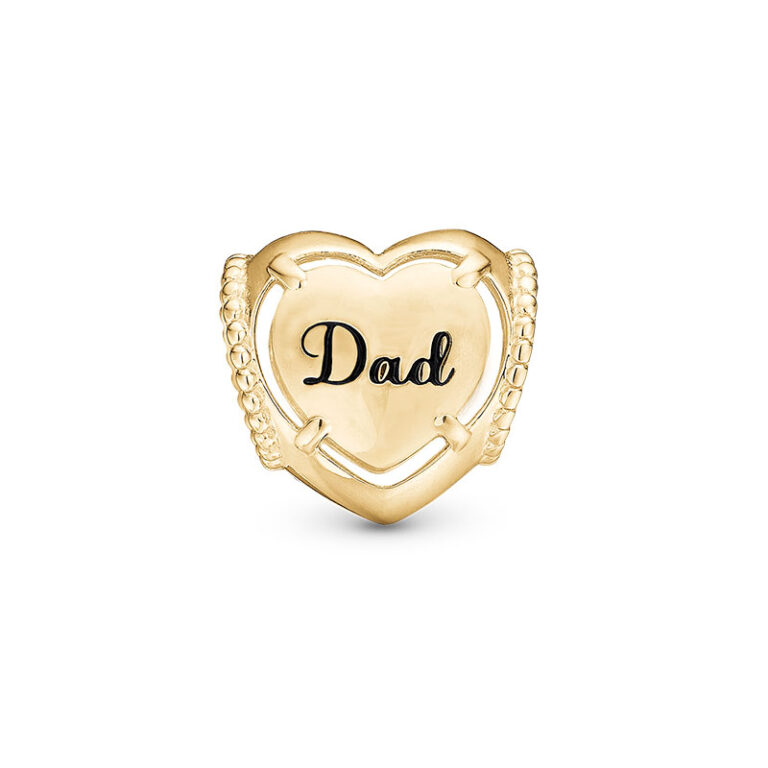 Christina Jewelry DAD forgyldt charm til læderarmbånd