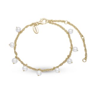 Christina Jewelry Dangling Pearls forgyldt armbånd