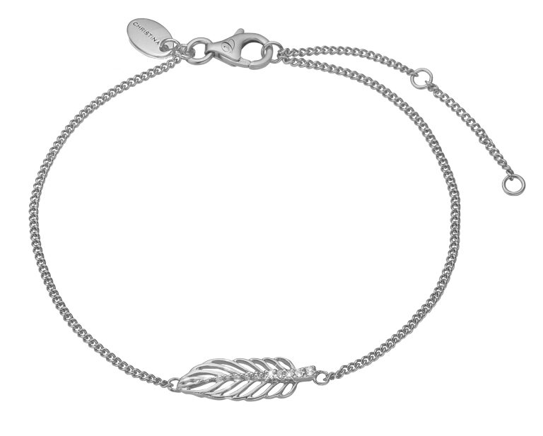 Christina Jewelry Feather armbånd i sølv