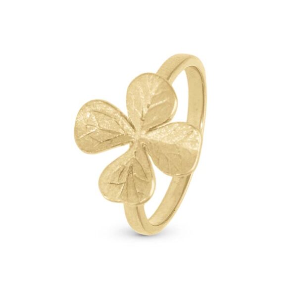 Christina Jewelry Four Leaf Clover ring i forgyldt