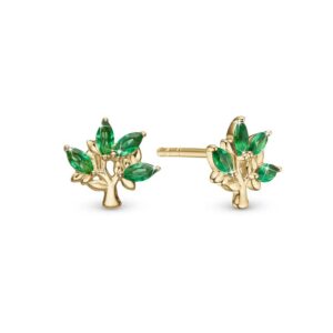 Christina Jewelry Green Family Tree forgyldte ørestikker