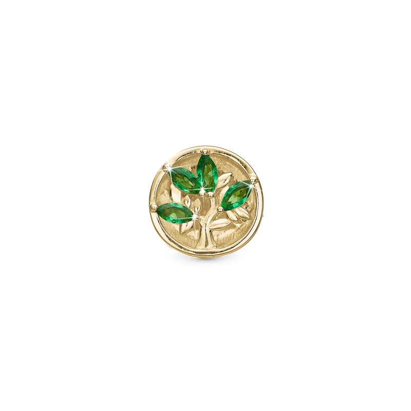 Christina Jewelry Green Life forgyldt charm til læderarmbånd på 6 mm
