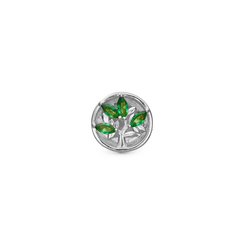 Christina Jewelry Green Life sølv charm til sølvarmbånd og læderarmbånd på 4 mm