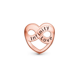 Christina Jewelry Infinity Love rosaforgyldt charm til læderarmbånd
