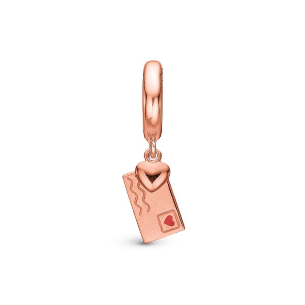 Christina Jewelry Love Letter rosaforgyldt charm til læderarmbånd