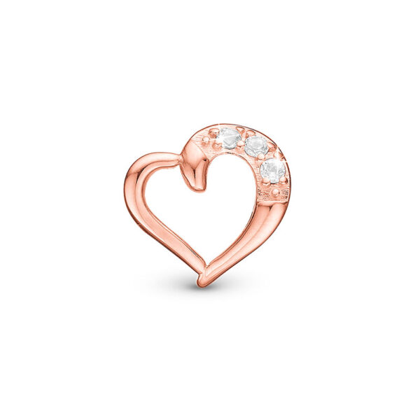 Christina Jewelry Love Story rosaforgyldt charm til læderarmbånd