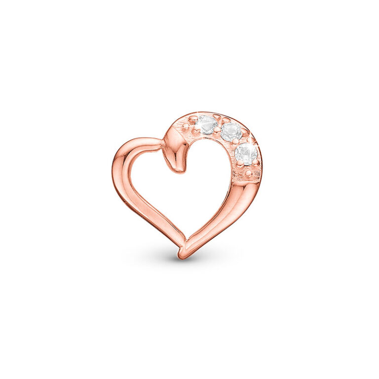 Christina Jewelry Love Story rosaforgyldt charm til læderarmbånd