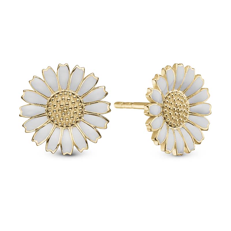 Christina Jewelry Marguerite ø 12mm forgyldte ørestikker