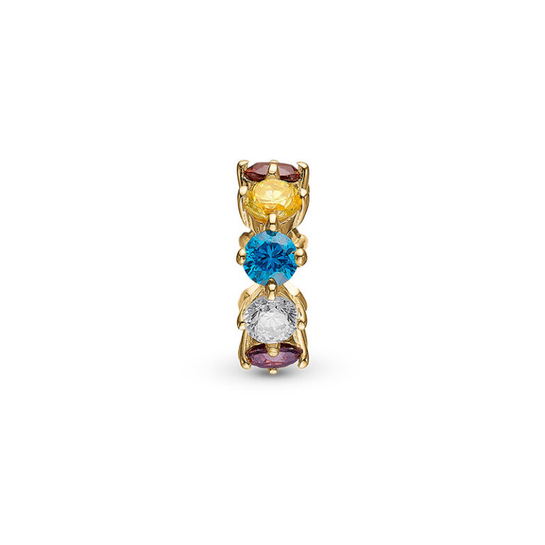 Christina Jewelry Rainbow forgyldt charm til læderarmbånd