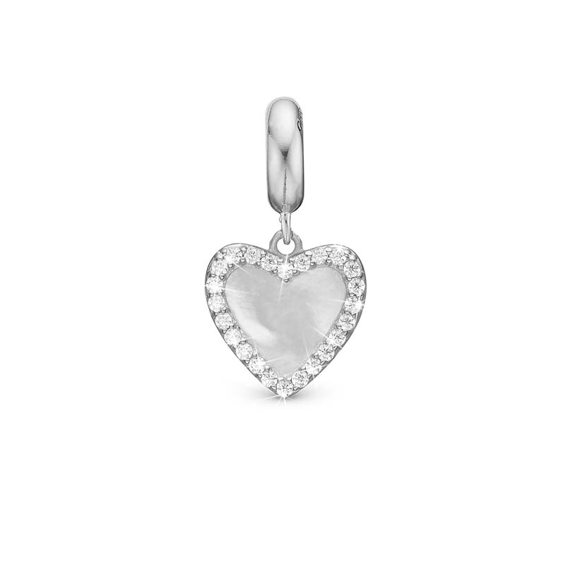 Christina Jewelry Romance sølv charm til sølvarmbånd og læderarmbånd på 4 mm