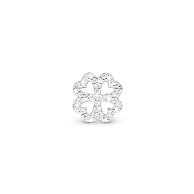 Christina Jewelry Shimmery Clover sølvcharm til sølvarmbånd på 4 mm