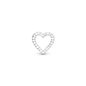 Christina Jewelry Shimmery Heart sølvcharm til sølvarmbånd på 4 mm