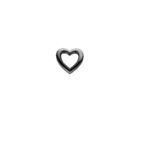 Christina Jewelry - Sort Sølv charm Heart