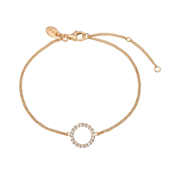 Christina Jewelry Sparkling circle armbånd i forgyldt med 20 topaser