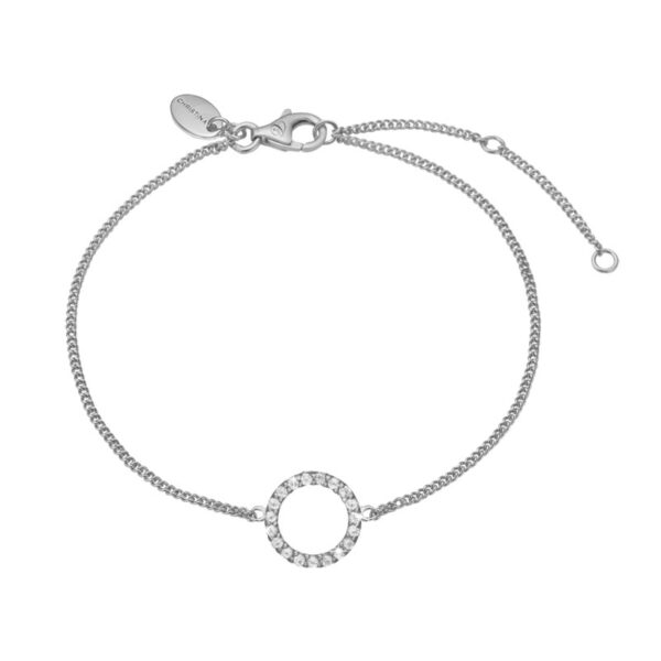Christina Jewelry Sparkling circle armbånd i sølv med topaser