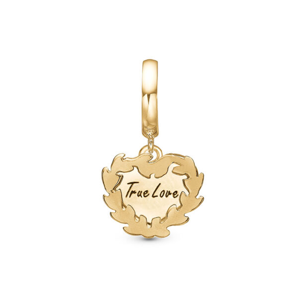 Christina Jewelry True Love forgyldt charm til læderarmbånd