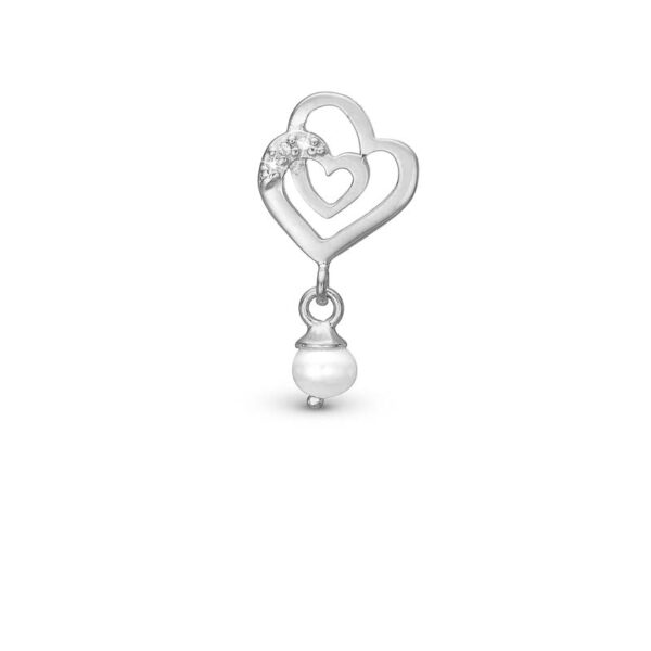 Christina Jewelry Two Hearts Hjerter sølvcharm til læderarmbånd på 6 mm