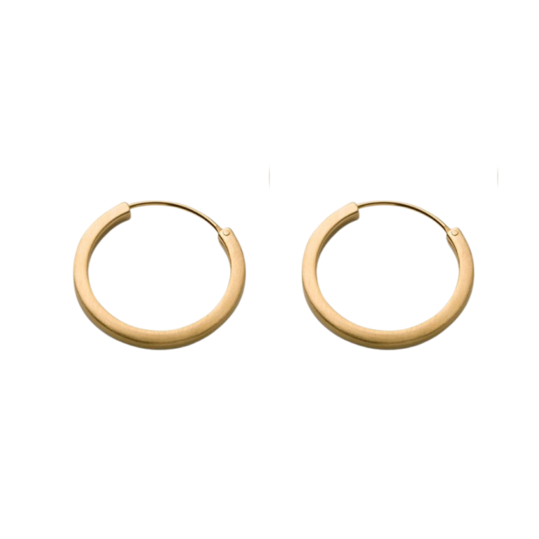 Circle Line hoops, forgyldt - Ø3 cm