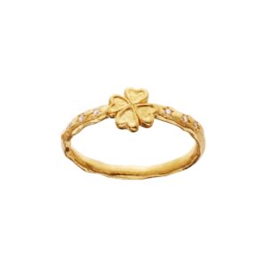 Clover ring - forgyldt